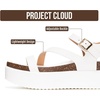 image:imageProject Cloud Adjustable Strap Platform Sandals Women FootwearWhite