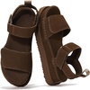 image:imageProject Cloud 100 Genuine Leather Platform Sandals amp Slides for WomenMocha Suede  Bronzestar