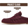 image:imageProject Cloud 100 Genuine Leather Penny Loafers for Women Mule FootwearBurgundy Suede