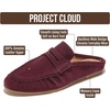 image:imageProject Cloud 100 Genuine Leather Penny Loafers for Women Mule FootwearBurgundy Suede