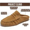 image:imageProject Cloud 100 Genuine Leather Penny Loafers for Women Mule FootwearTan Suede