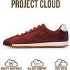 image:imageProject Cloud 100 Genuine Leather Womens Sneakers with Memory FoamBurgundy Suede
