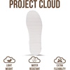image:imageProject Cloud 100 Genuine Leather Womens Sneakers with Memory FoamWhite Leather