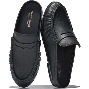 image:imageProject Cloud 100 Genuine Leather Penny Loafers for Women Mule FootwearBlack Leather