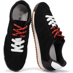 image:imageProject Cloud 100 Genuine Leather Womens Sneakers with Memory FoamBlack Suede