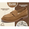image:imageProject Cloud 100 Genuine Leather Loafers for Women  Slip On Womens ShoesChestnut Suede