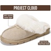 image:image100 Genuine Leather Womens Natural FurLined Clog Slippers for WomenBeige