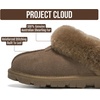 image:image100 Genuine Leather Womens Natural FurLined Clog Slippers for WomenMushroom Suede