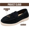 image:imageProject Cloud 100 Genuine Leather Girls Loafers amp Kids Shoes Little IrisBlack Suede