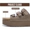 image:imageProject Cloud 100 Genuine Leather Trendy Platform Clogs for Women FootwearChocolate