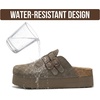 image:imageProject Cloud 100 Genuine Leather Trendy Platform Clogs for Women FootwearStephi  Olive