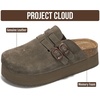 image:imageProject Cloud 100 Genuine Leather Trendy Platform Clogs for Women FootwearStephi  Olive