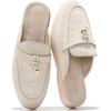 image:imageProject Cloud 100 Genuine Leather Mules for Women  Stylish Womens MulesBeige Suede