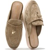 image:imageProject Cloud 100 Genuine Leather Mules for Women  Stylish Womens MulesDusty Taupe Suede