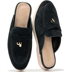 image:imageProject Cloud 100 Genuine Leather Mules for Women  Stylish Womens MulesBlack Suede