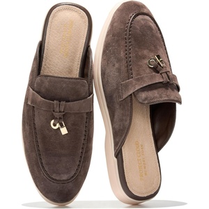 image:imageProject Cloud 100 Genuine Leather Mules for Women  Stylish Womens MulesChocolate Suede