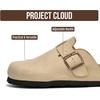 image:image100 Genuine Leather Slipon Footbed Clogs for Women  Fall Shoes for WomenBeige