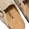 image:image100 Genuine Leather Slipon Footbed Clogs for Women  Fall Shoes for WomenBeige
