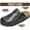 image:image100 Genuine Leather Slipon Footbed Clogs for Women  Fall Shoes for WomenBlack