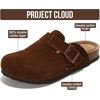 image:image100 Genuine Leather Slipon Footbed Clogs for Women  Fall Shoes for WomenCacao Suede