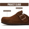 image:image100 Genuine Leather Slipon Footbed Clogs for Women  Fall Shoes for WomenCacao Suede