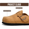 image:image100 Genuine Leather Slipon Footbed Clogs for Women  Fall Shoes for WomenChestnut