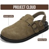 image:image100 Genuine Leather Slipon Footbed Clogs for Women  Fall Shoes for WomenChocolate With Strap