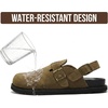 image:image100 Genuine Leather Slipon Footbed Clogs for Women  Fall Shoes for WomenChocolate With Strap