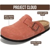 image:image100 Genuine Leather Slipon Footbed Clogs for Women  Fall Shoes for WomenCoral Suede