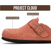 image:image100 Genuine Leather Slipon Footbed Clogs for Women  Fall Shoes for WomenCoral Suede