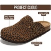 image:image100 Genuine Leather Slipon Footbed Clogs for Women  Fall Shoes for WomenDark Brown Leopard