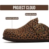image:image100 Genuine Leather Slipon Footbed Clogs for Women  Fall Shoes for WomenDark Brown Leopard