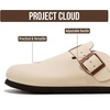 image:image100 Genuine Leather Slipon Footbed Clogs for Women  Fall Shoes for WomenOffwhite