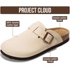 image:image100 Genuine Leather Slipon Footbed Clogs for Women  Fall Shoes for WomenOffwhite