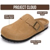 image:image100 Genuine Leather Slipon Footbed Clogs for Women  Fall Shoes for WomenRust Suede