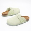 image:image100 Genuine Leather Slipon Footbed Clogs for Women  Fall Shoes for WomenSage Suede