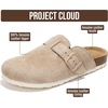 image:image100 Genuine Leather Slipon Footbed Clogs for Women  Fall Shoes for WomenSand Suede