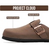 image:image100 Genuine Leather Slipon Footbed Clogs for Women  Fall Shoes for WomenTan Leather