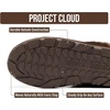image:image100 Genuine Leather Womens Natural FurLined Clog Slippers for WomenDark Leopard Print Suede