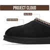 image:image100 Genuine Leather Womens Slippers FurLined Shearling Slippers for WomenBlack