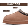 image:image100 Genuine Leather Womens Slippers FurLined Shearling Slippers for WomenCamel Mono Suede