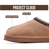 image:image100 Genuine Leather Womens Slippers FurLined Shearling Slippers for WomenChestnut