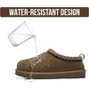 image:image100 Genuine Leather Womens Slippers FurLined Shearling Slippers for WomenMushroom Suede