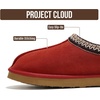 image:image100 Genuine Leather Womens Slippers FurLined Shearling Slippers for WomenRed