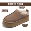 image:imageGenuine Leather Womens Slippers Warm Shearling Platform Slippers for Women