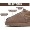 image:imageProject Cloud Kids 100 Genuine Leather Australian Shearling Lined SlippersTaupe Suede  Dreamon