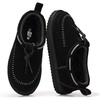 image:image100 Genuine Leather Slip On Slippers for Women  Fall Womens SlippersBlack Suede