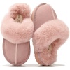 image:imageProject Cloud 100 Genuine Leather Fuzzy Kids Slippers  Clogs for KidsBlush Suede