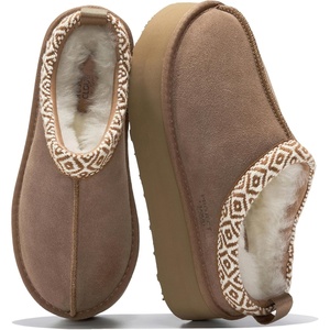 image:imageGenuine Leather Womens Slippers Warm Shearling Platform Slippers for Women