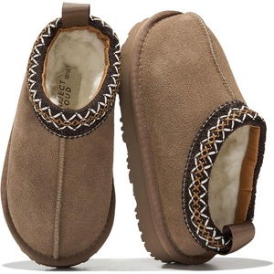 image:imageProject Cloud Kids 100 Genuine Leather Australian Shearling Lined SlippersTaupe Suede